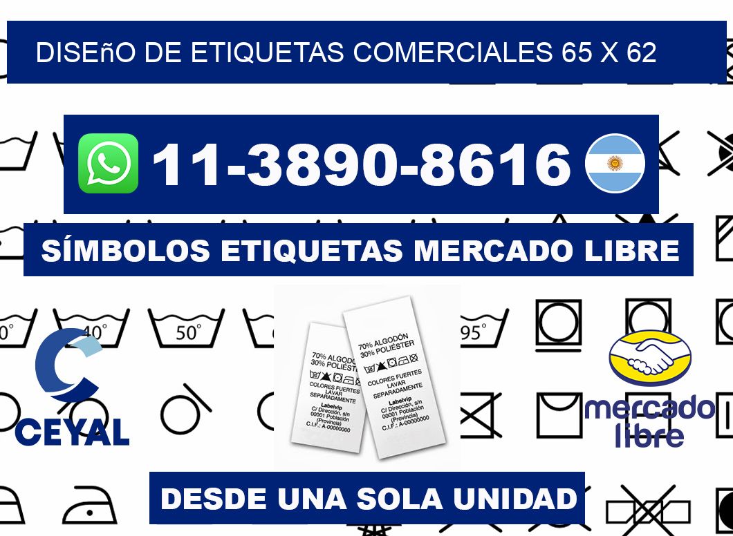 diseño de etiquetas comerciales 65 x 62