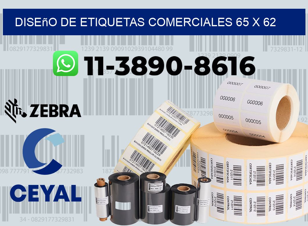 diseño de etiquetas comerciales 65 x 62