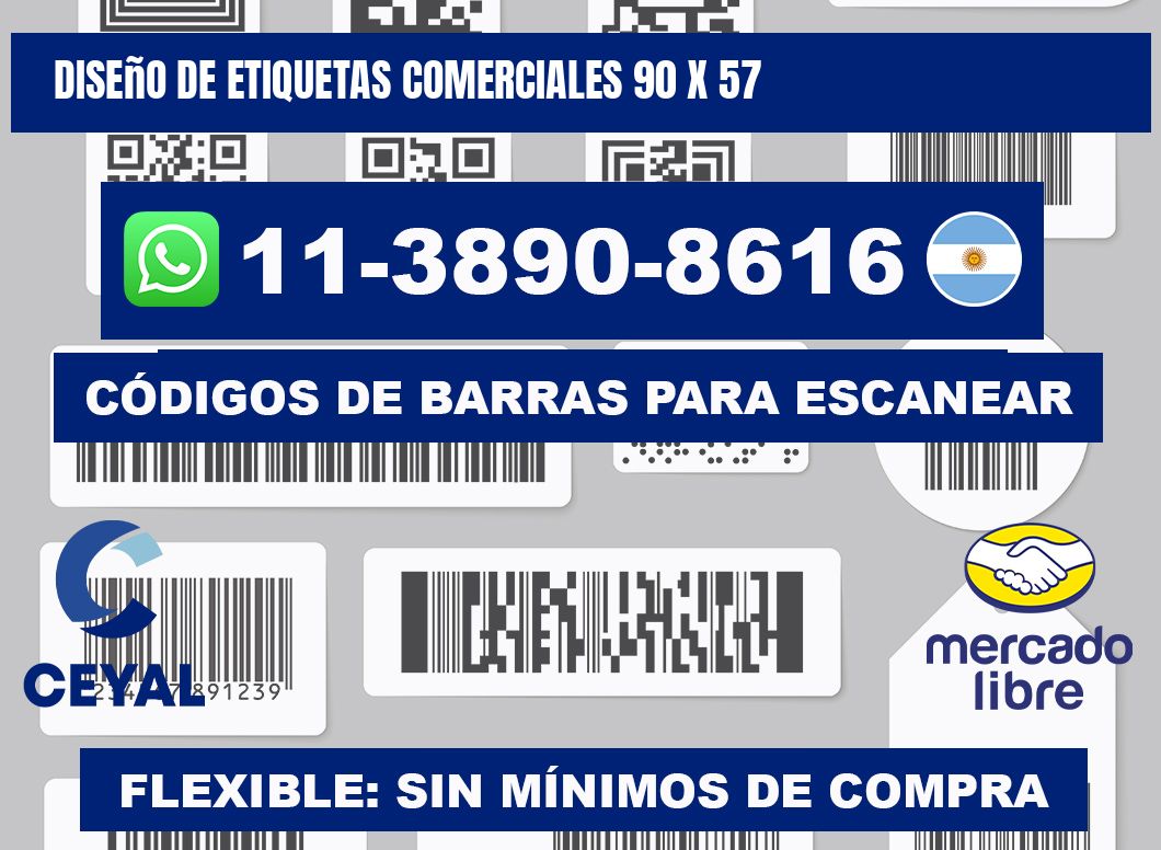 diseño de etiquetas comerciales 90 x 57