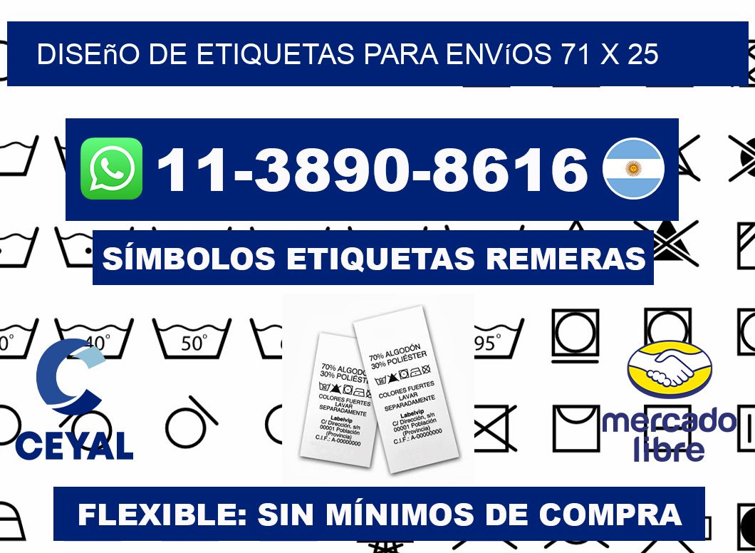 diseño de etiquetas para envíos 71 x 25