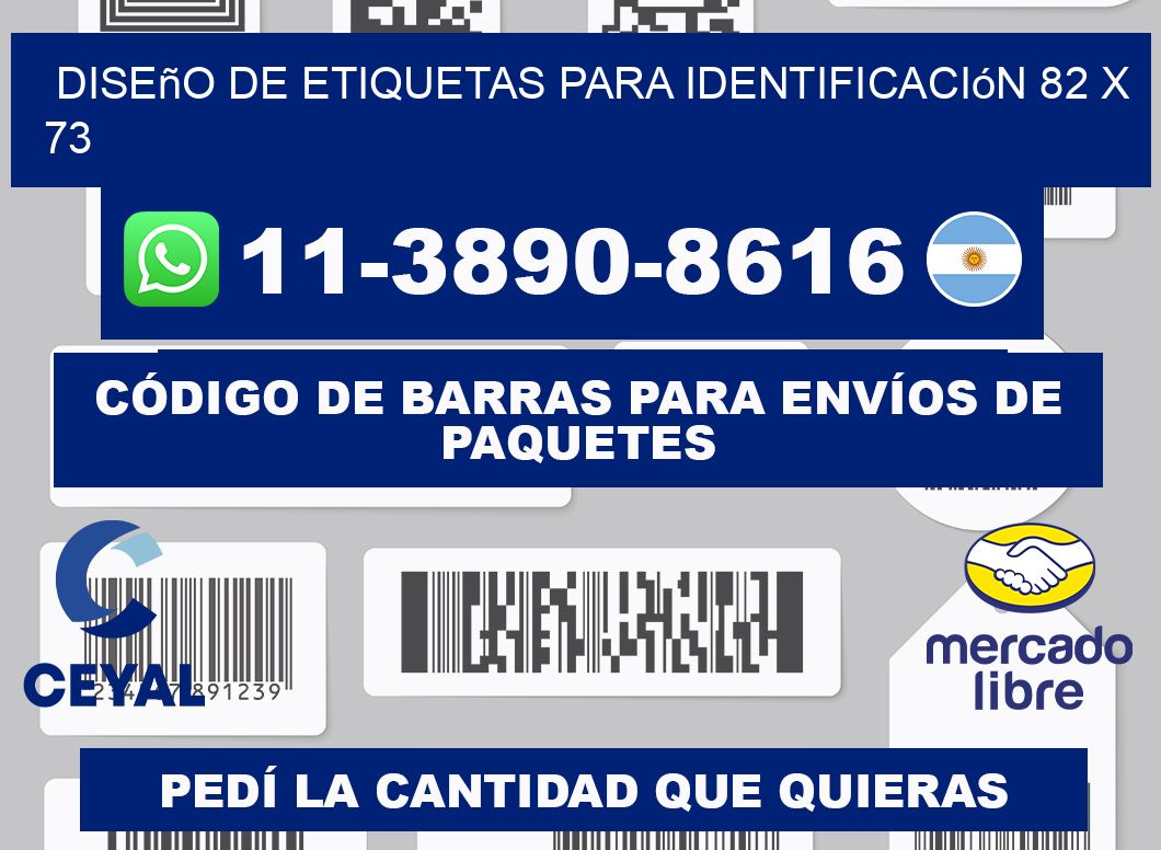 diseño de etiquetas para identificación 82 x 73