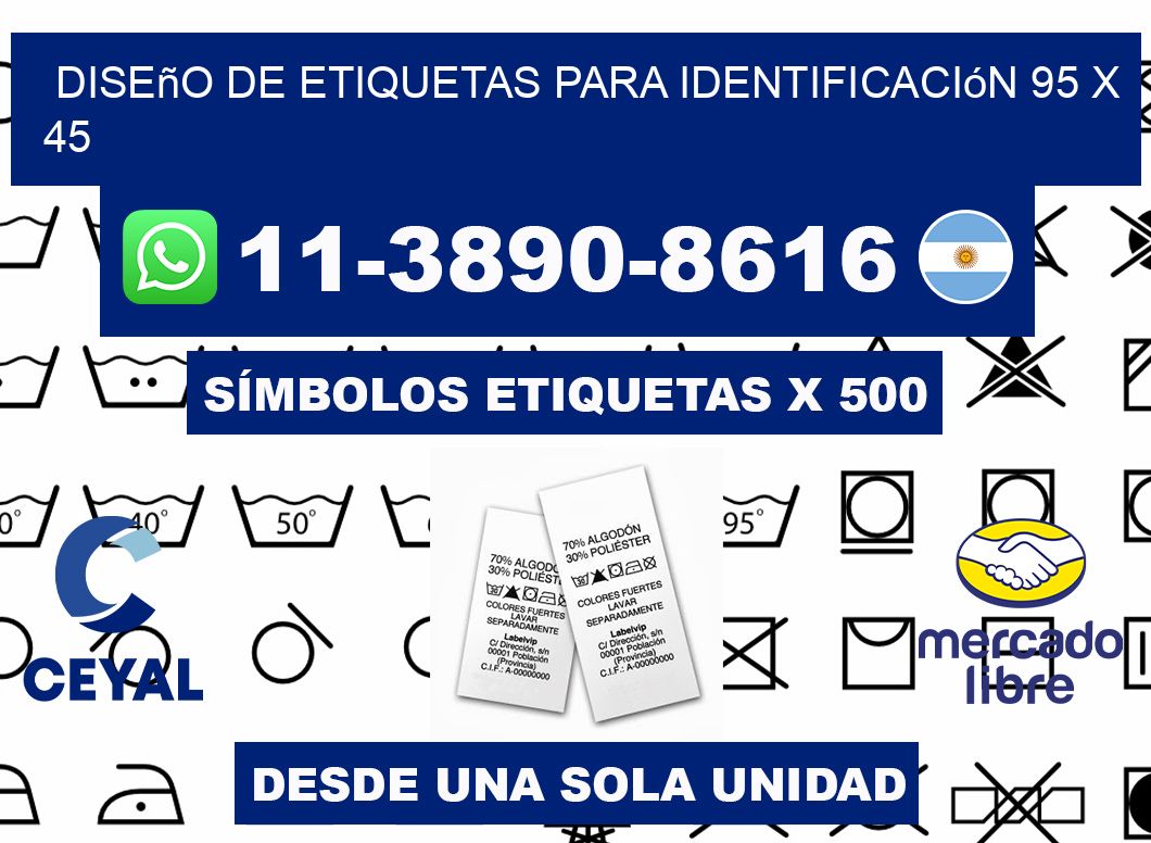 diseño de etiquetas para identificación 95 x 45