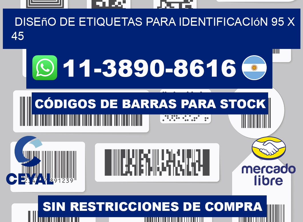 diseño de etiquetas para identificación 95 x 45