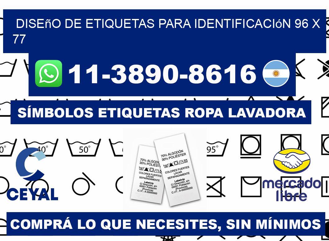 diseño de etiquetas para identificación 96 x 77