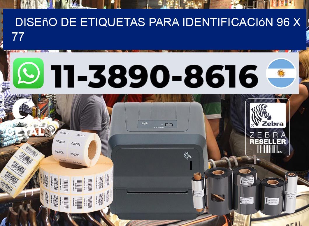 diseño de etiquetas para identificación 96 x 77