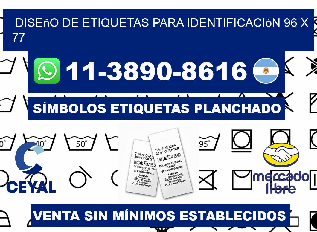 diseño de etiquetas para identificación 96 x 77