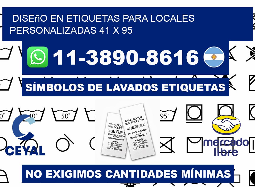diseño en etiquetas para locales personalizadas 41 x 95