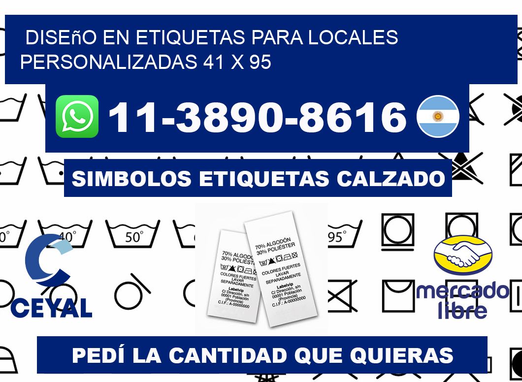 diseño en etiquetas para locales personalizadas 41 x 95