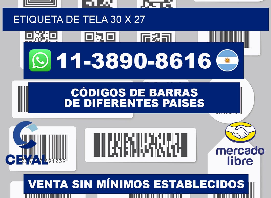 etiqueta de tela 30 x 27