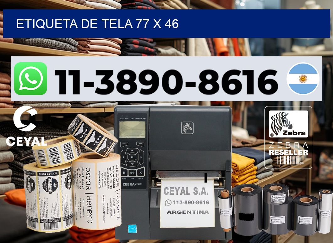 etiqueta de tela 77 x 46