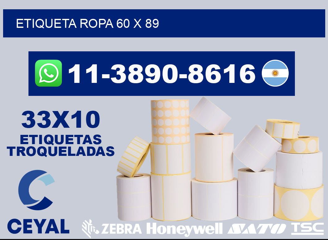 etiqueta ropa 60 x 89