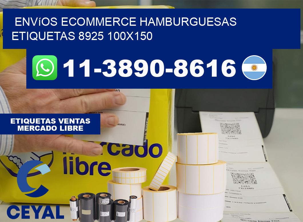 Envíos Ecommerce hamburguesas etiquetas 8925 100×150