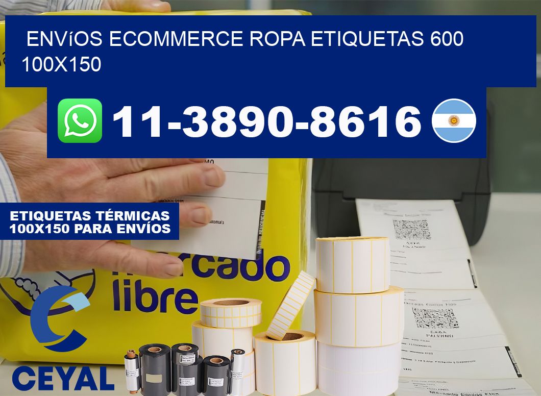 Envíos Ecommerce ropa etiquetas 600 100×150