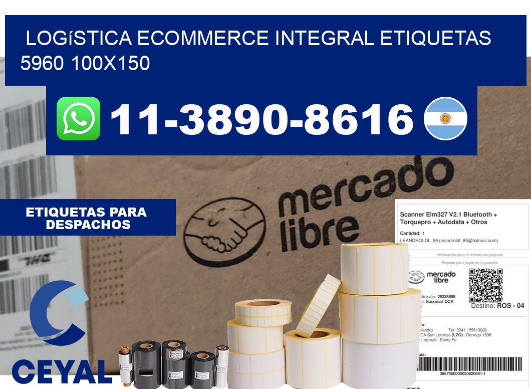 Logística ecommerce integral etiquetas 5960 100x150