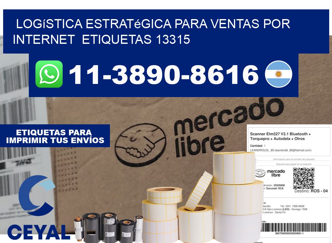 Logística estratégica para ventas por internet etiquetas 13315