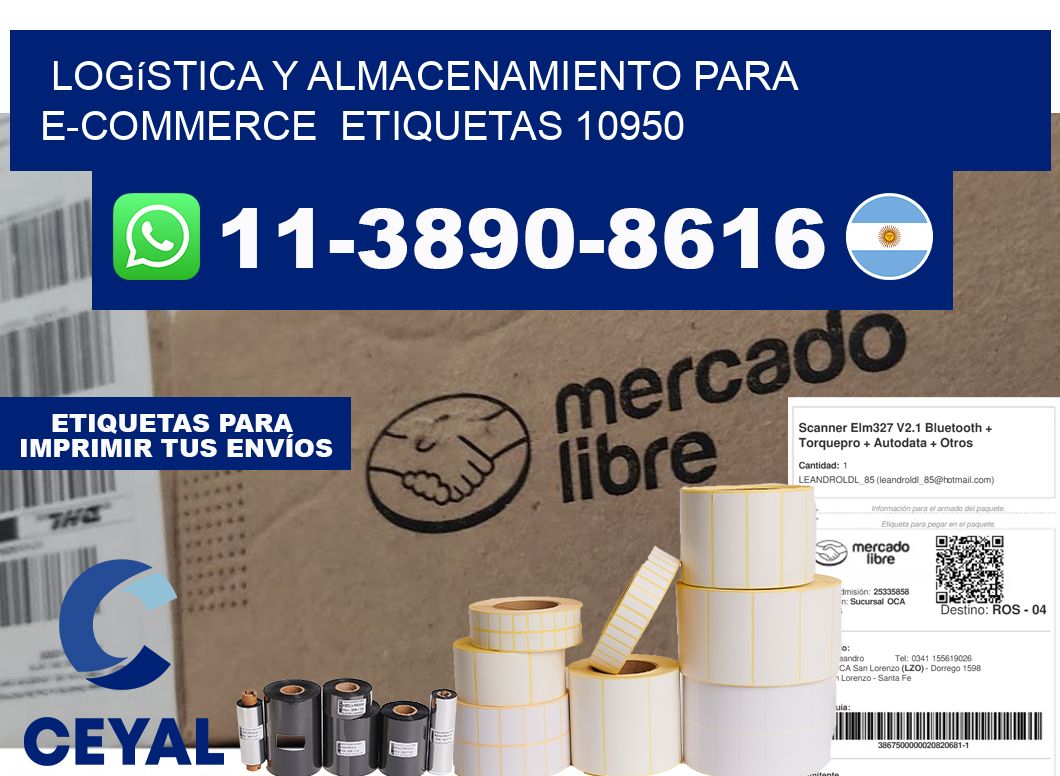 Logística y almacenamiento para e-commerce  etiquetas 10950