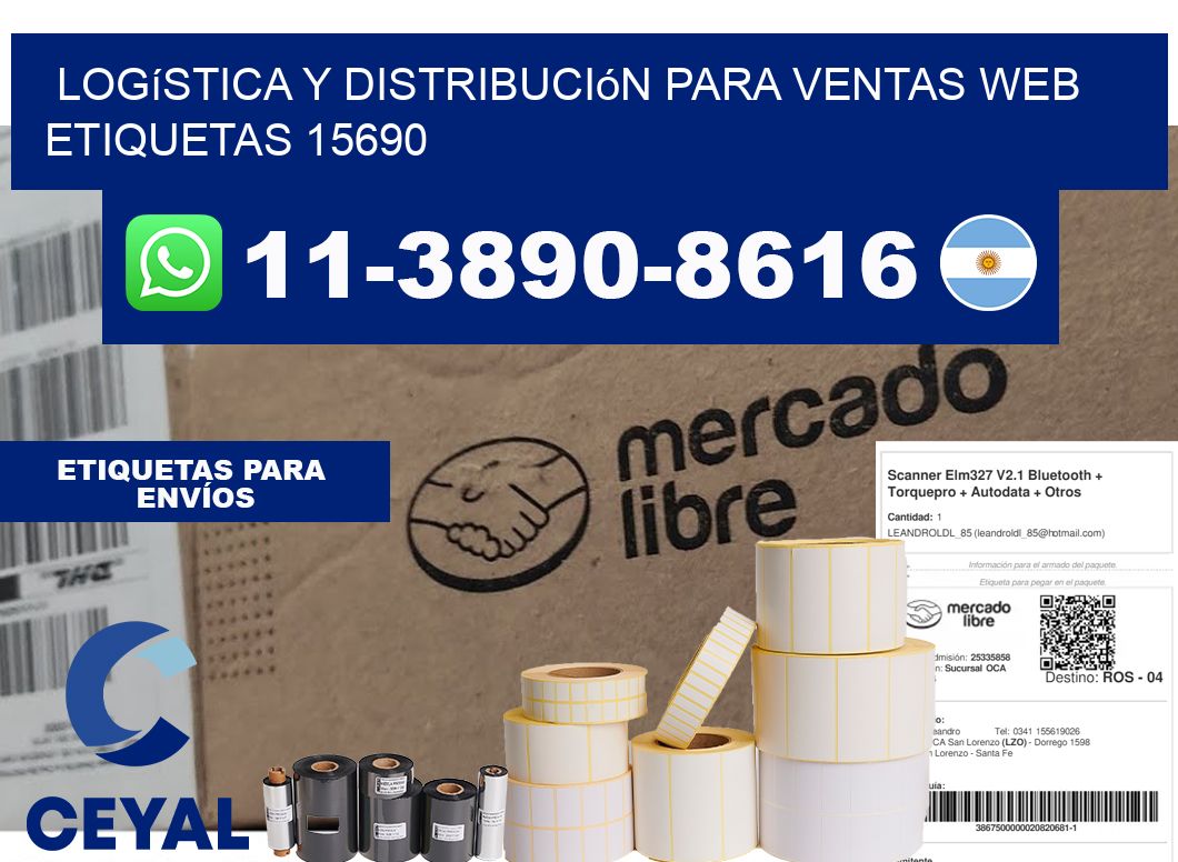 Logística y distribución para ventas web  etiquetas 15690