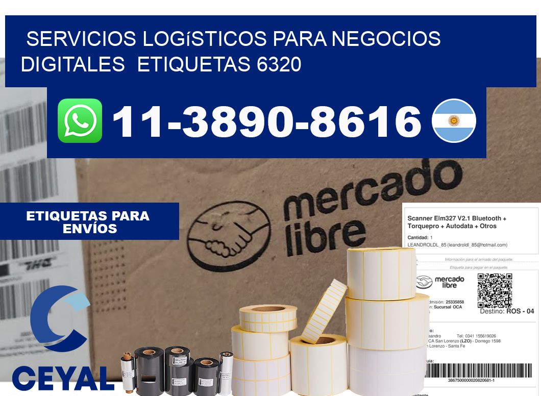 Servicios logísticos para negocios digitales  etiquetas 6320