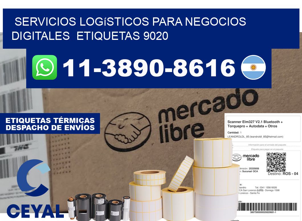 Servicios logísticos para negocios digitales  etiquetas 9020