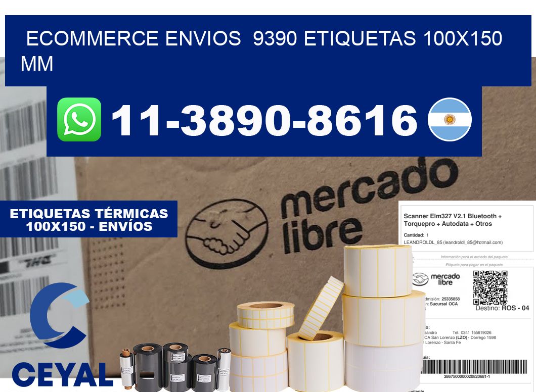 ecommerce envios 9390 etiquetas 100x150 mm