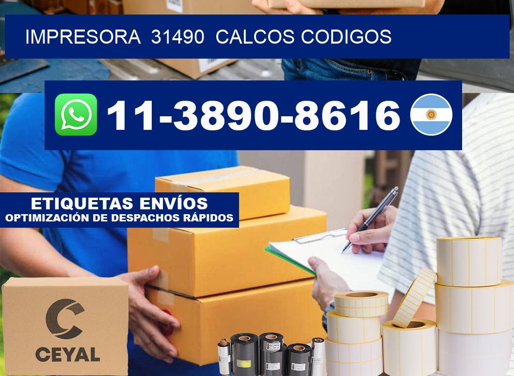 impresora  31490  calcos codigos