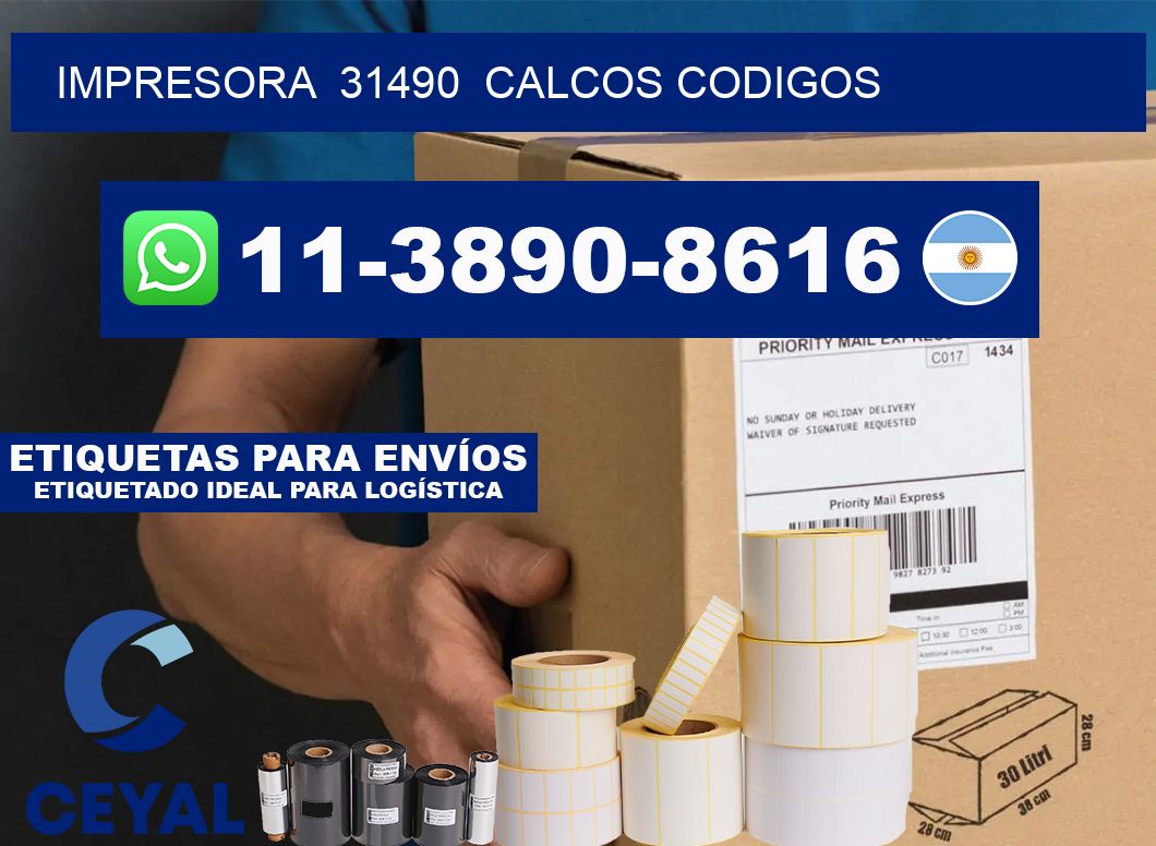 impresora  31490  calcos codigos