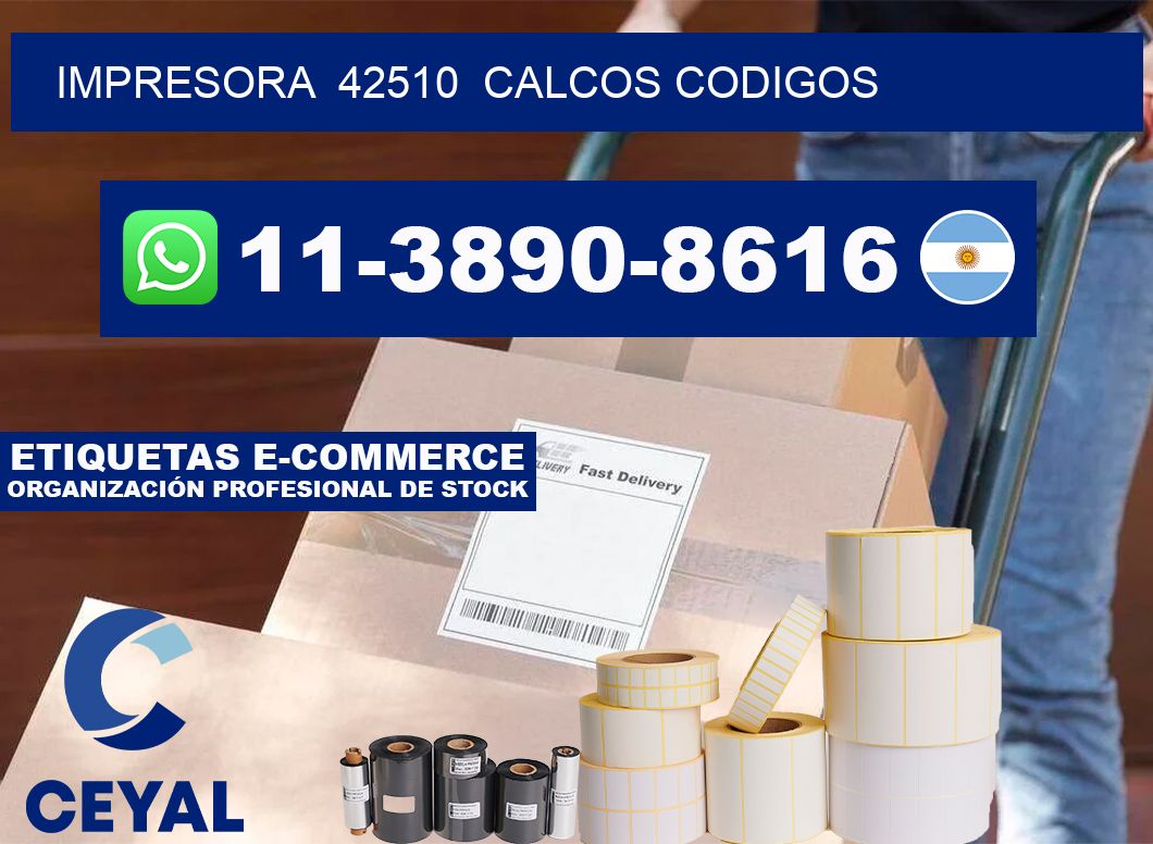 impresora  42510  calcos codigos
