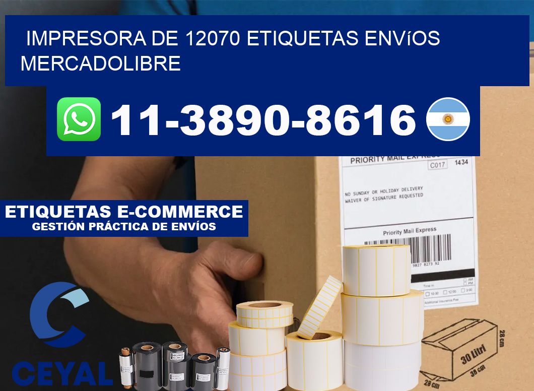 impresora de 12070 etiquetas envíos mercadolibre