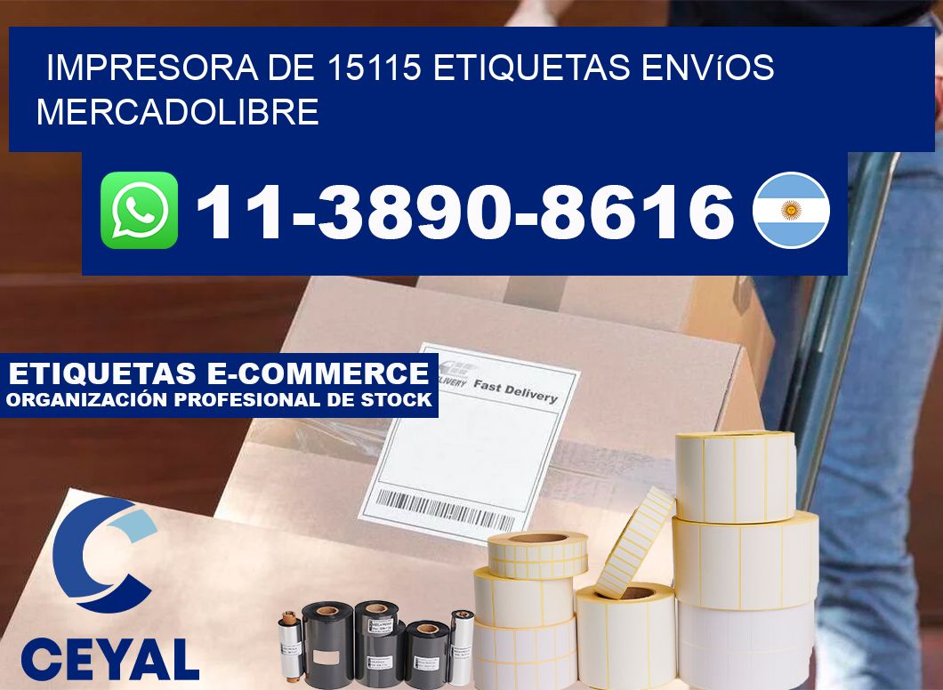impresora de 15115 etiquetas envíos mercadolibre