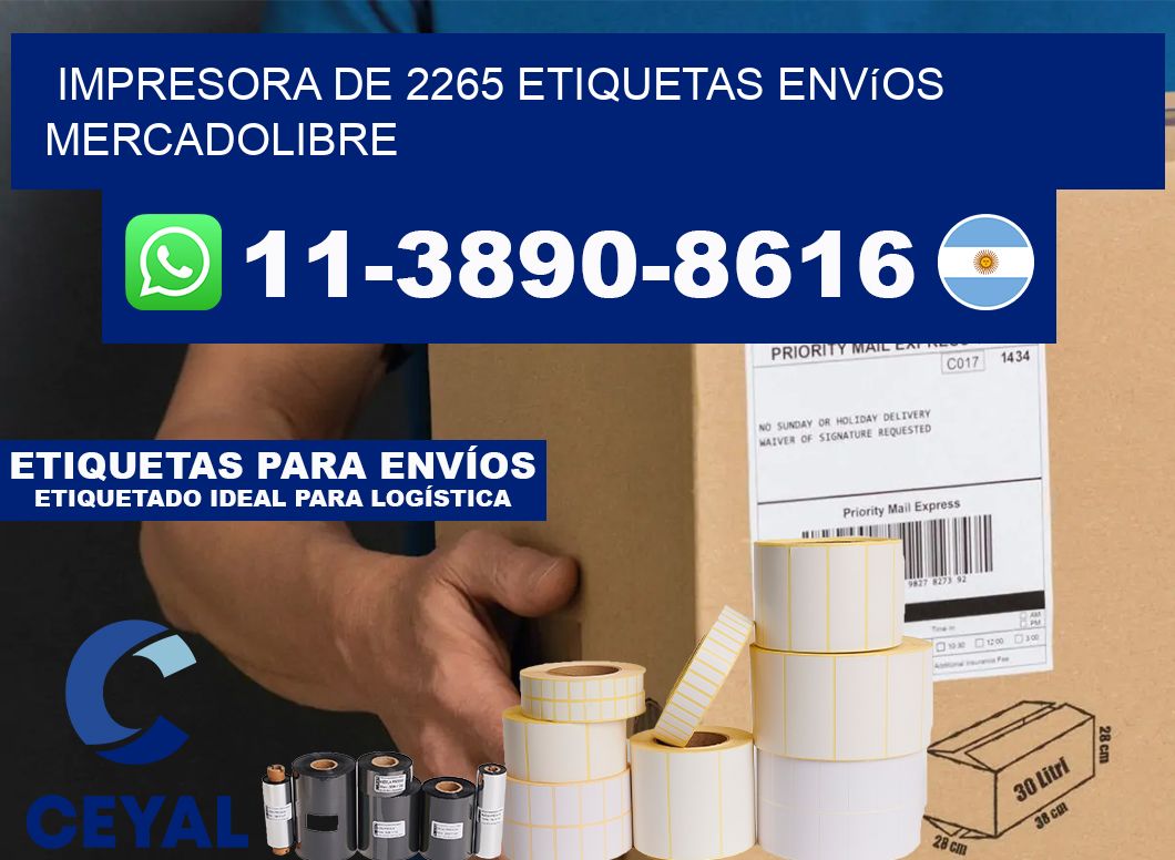impresora de 2265 etiquetas envíos mercadolibre