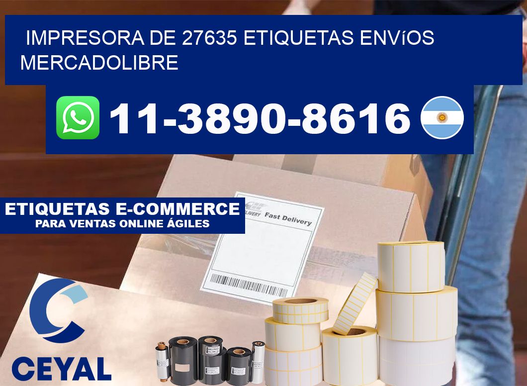 impresora de 27635 etiquetas envíos mercadolibre