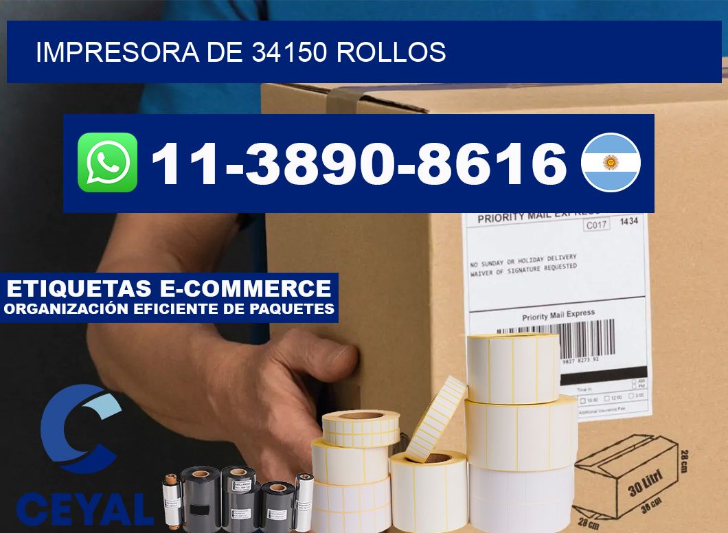 impresora de 34150 rollos