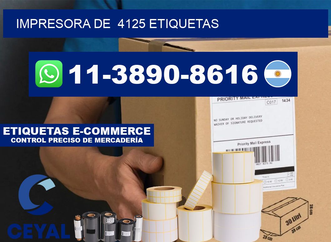 impresora de  4125 etiquetas