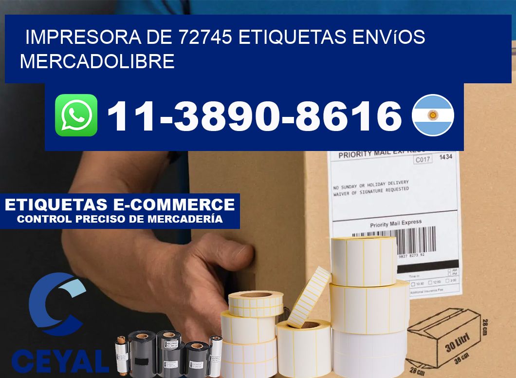 impresora de 72745 etiquetas envíos mercadolibre