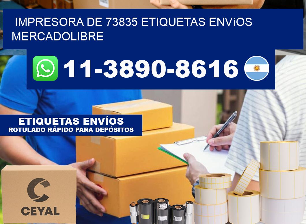 impresora de 73835 etiquetas envíos mercadolibre