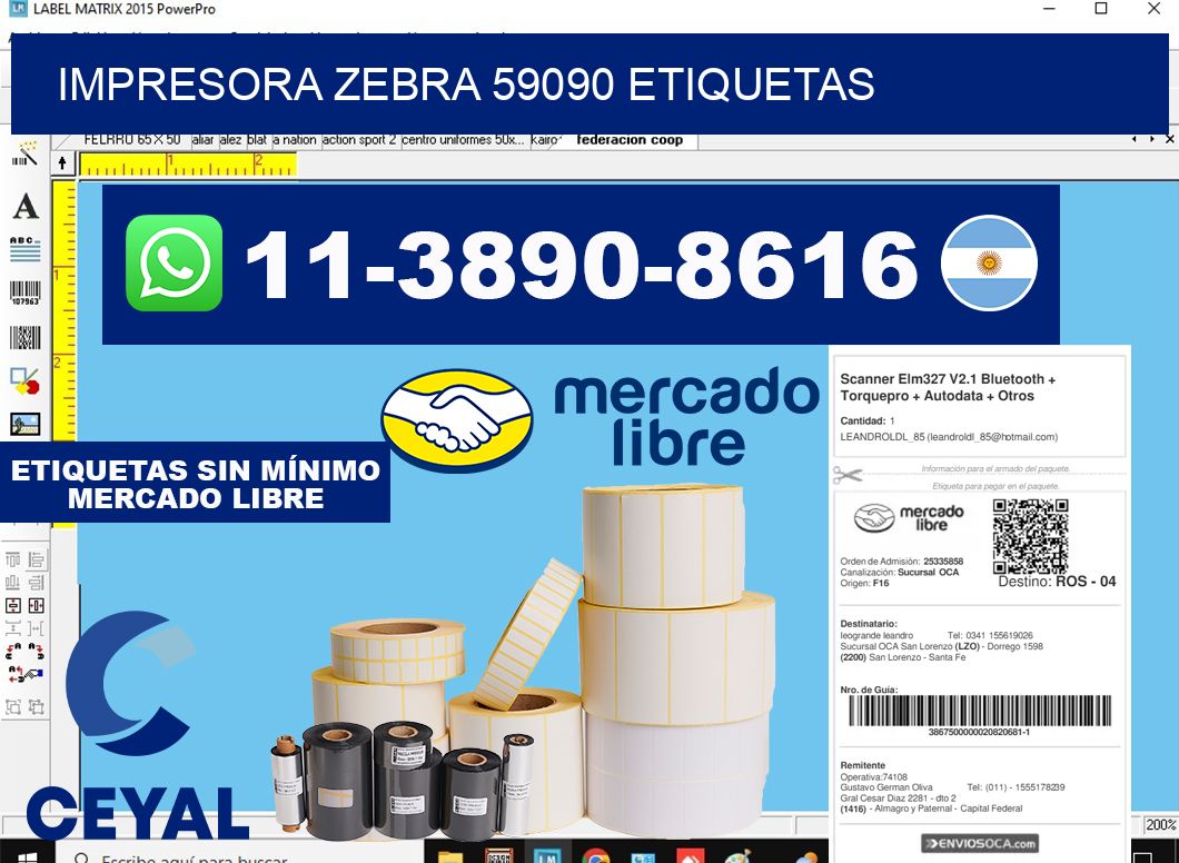 impresora zebra 59090 etiquetas