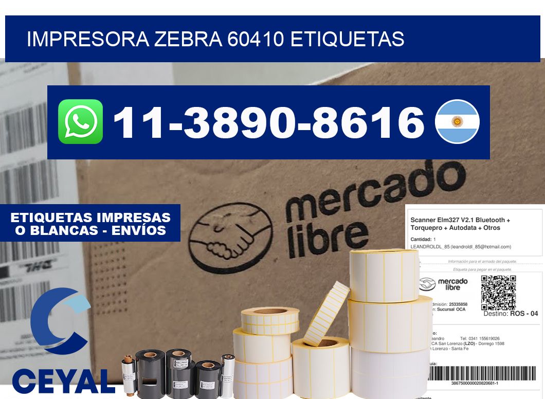 impresora zebra 60410 etiquetas