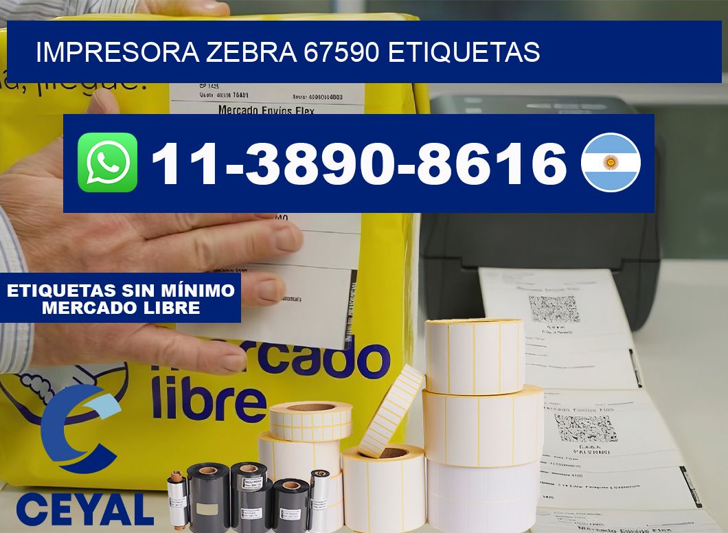 impresora zebra 67590 etiquetas