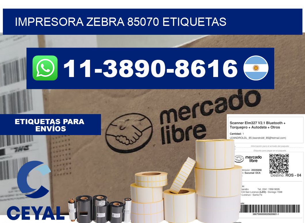 impresora zebra 85070 etiquetas