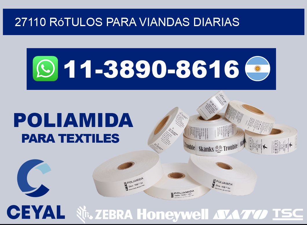 27110 rótulos para viandas diarias
