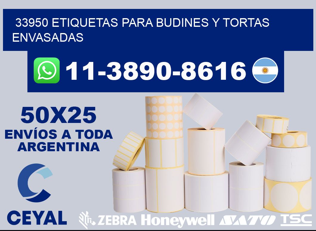 33950 etiquetas para budines y tortas envasadas