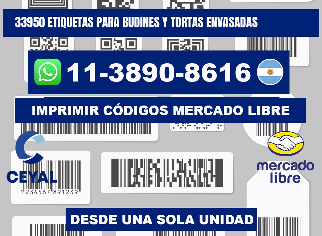 33950 etiquetas para budines y tortas envasadas