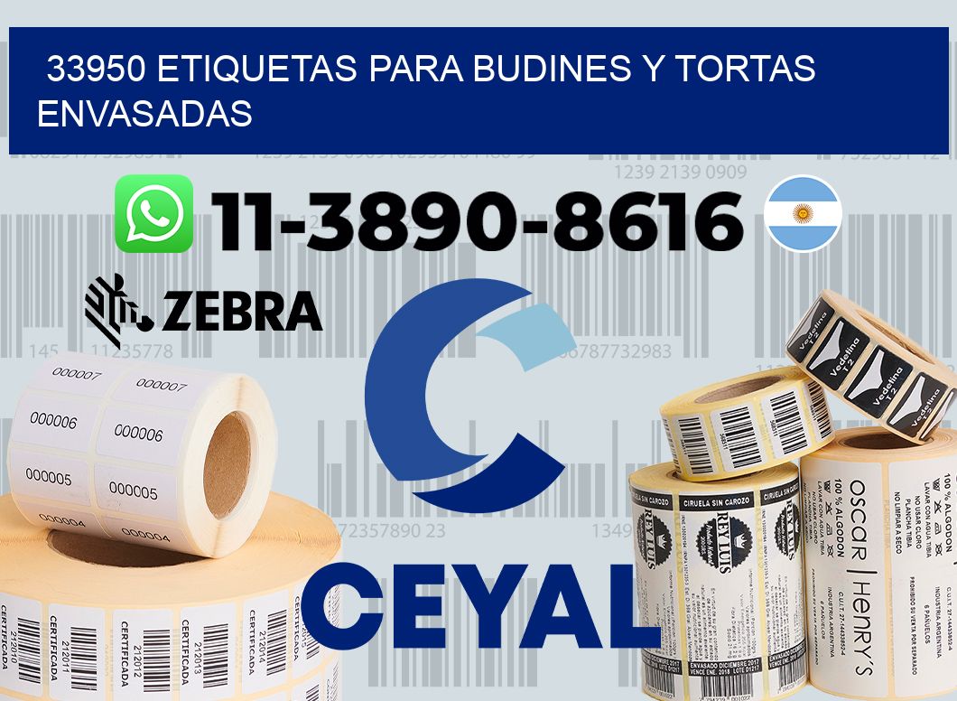 33950 etiquetas para budines y tortas envasadas