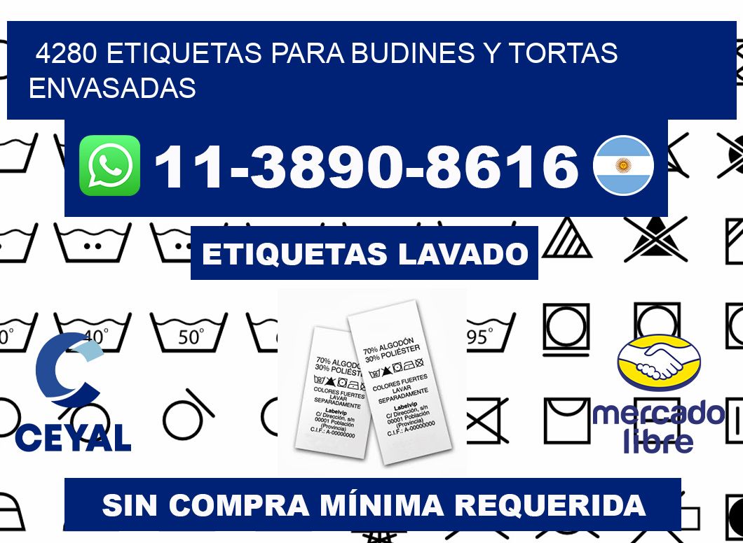 4280 etiquetas para budines y tortas envasadas
