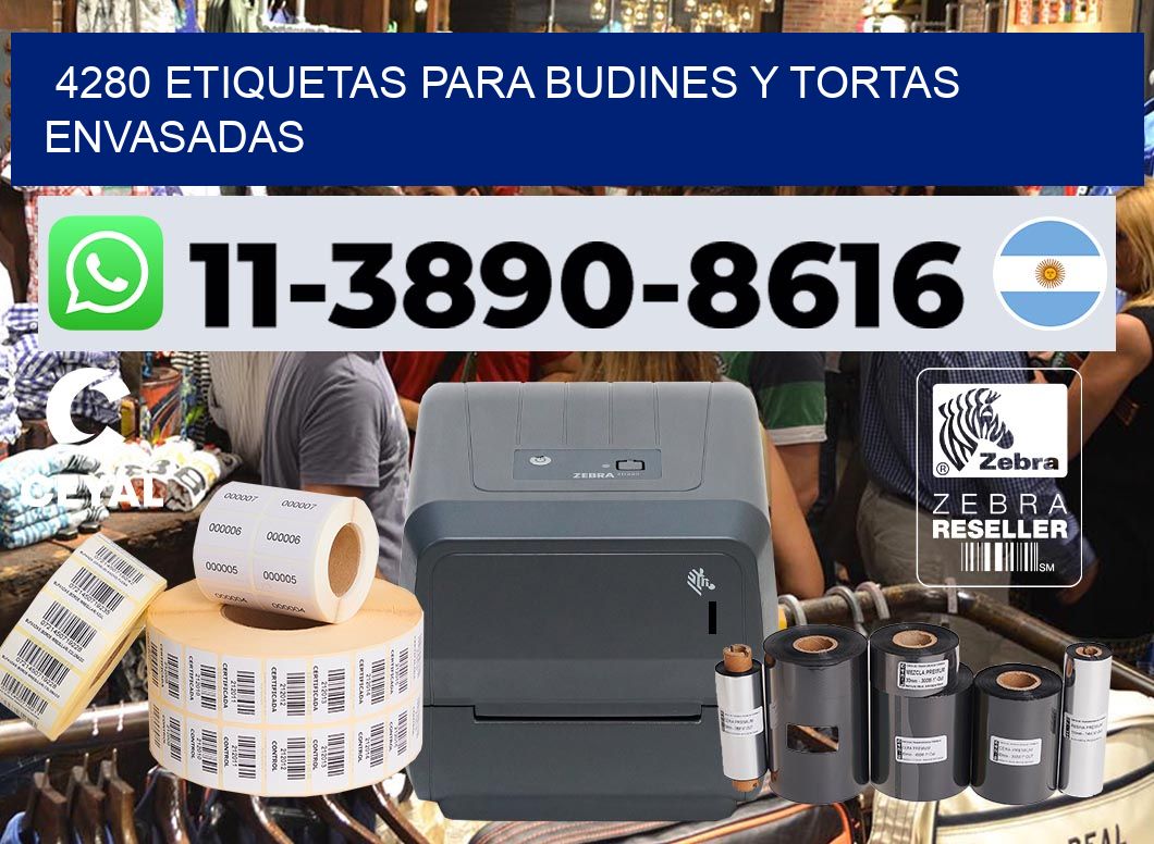4280 etiquetas para budines y tortas envasadas