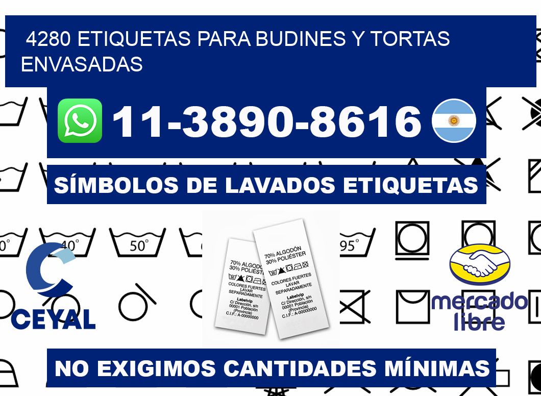 4280 etiquetas para budines y tortas envasadas