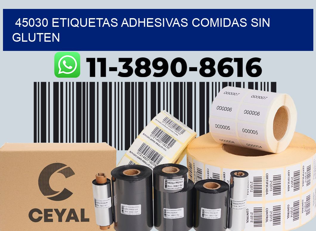 45030 etiquetas adhesivas comidas sin gluten