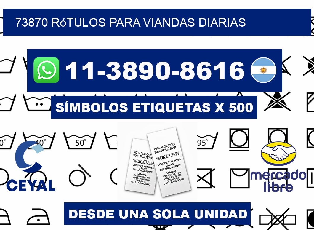 73870 rótulos para viandas diarias