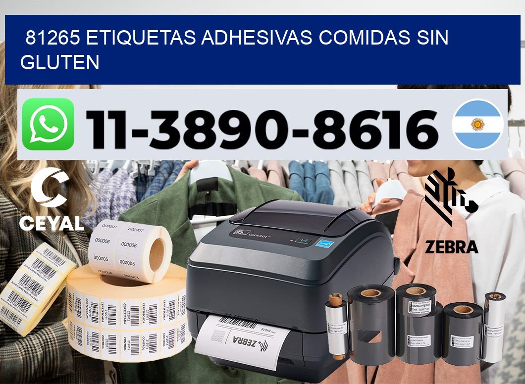 81265 etiquetas adhesivas comidas sin gluten