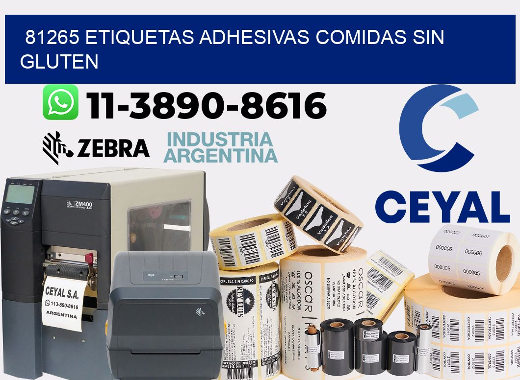 81265 etiquetas adhesivas comidas sin gluten